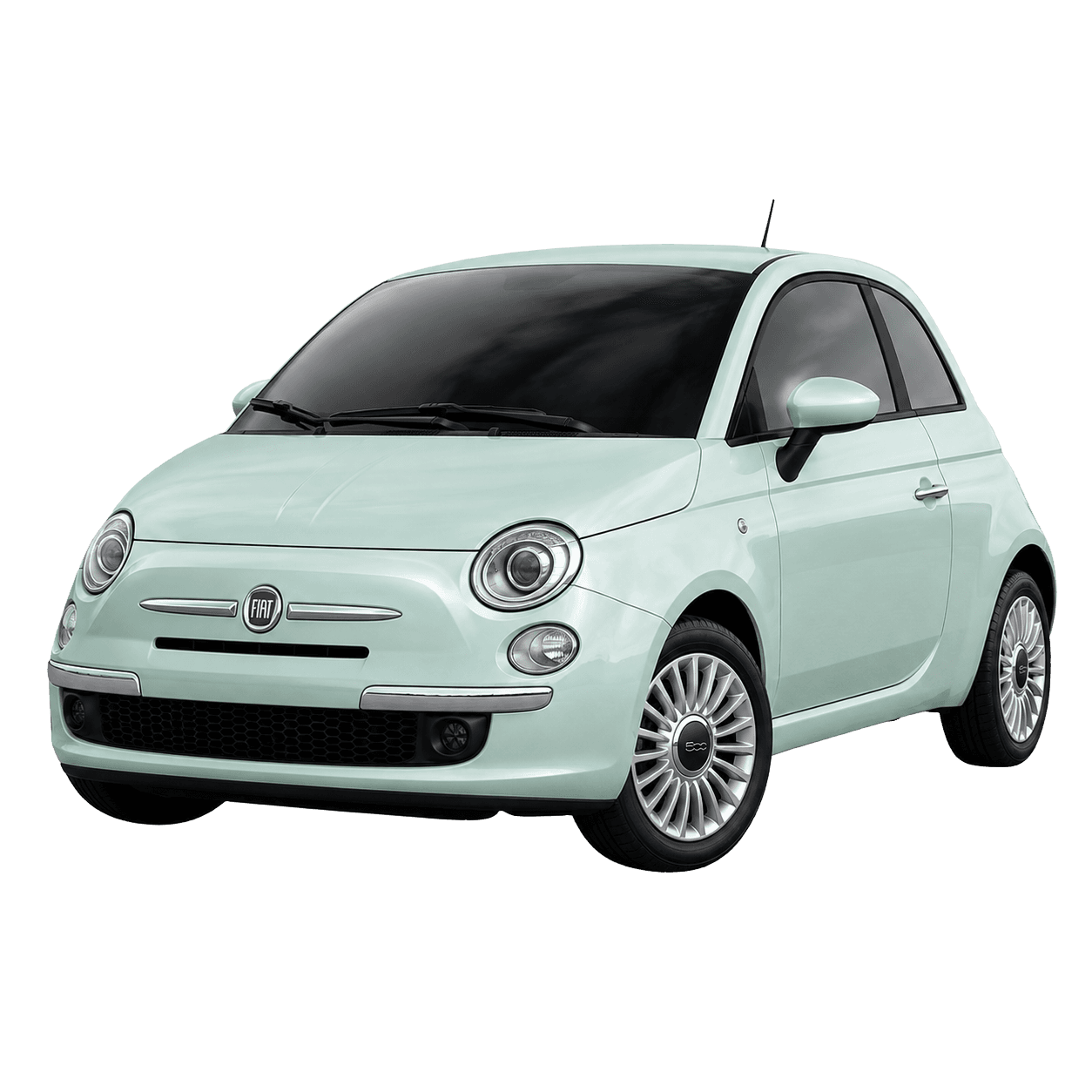 Fiat 500 compact hire car for easy local driving in Grimsby